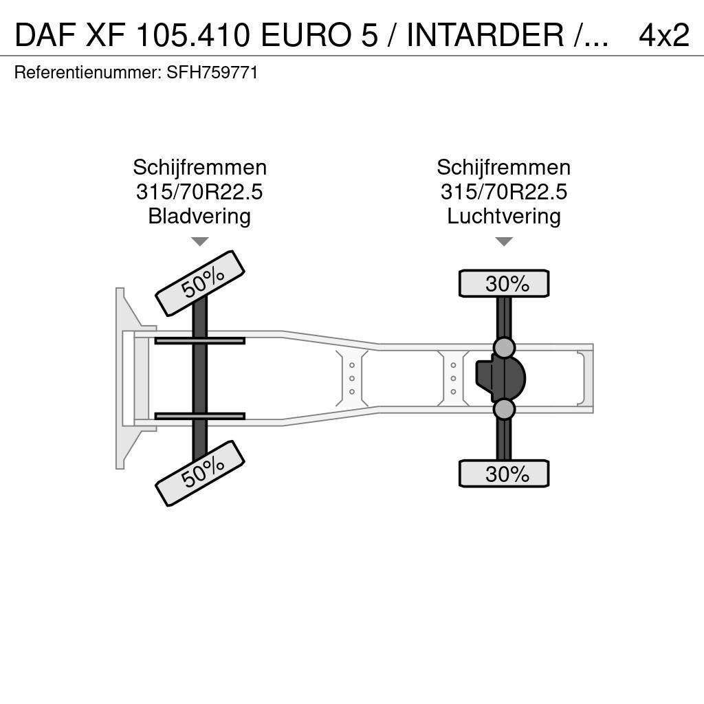 DAF XF 105.410 EURO 5 / INTARDER / COMPRESSOR / PTO / Prime Movers