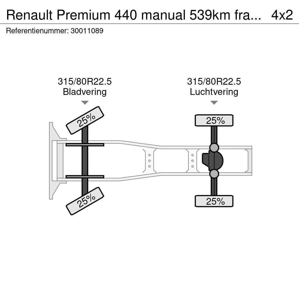 Renault Premium 440 manual 539km francais hydraulic Prime Movers