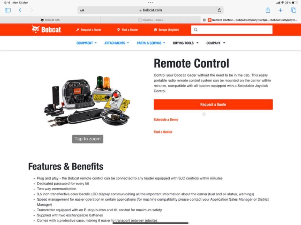 Bobcat Remote Control Other components