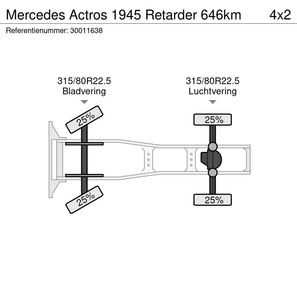 Mercedes-Benz Actros 1945 Retarder 646km Prime Movers