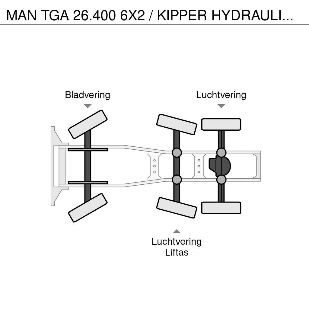 MAN TGA 26.400 6X2 / KIPPER HYDRAULIEK / HOLLAND TRUCK Prime Movers