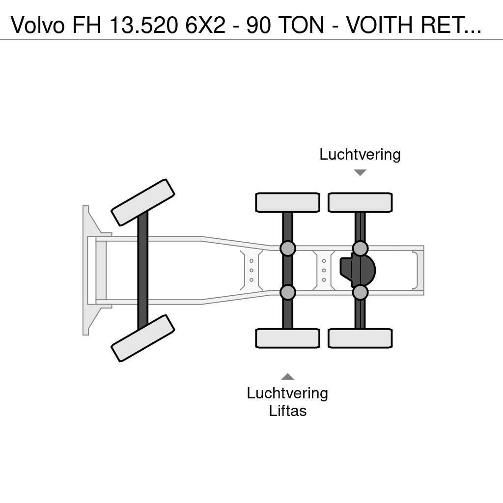 Volvo FH 13.520 6X2 - 90 TON - VOITH RETARDER - BIG AXLE Prime Movers