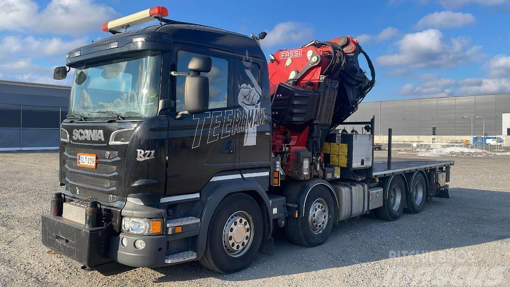 Scania R 520, Fassi 1350 Truck mounted cranes