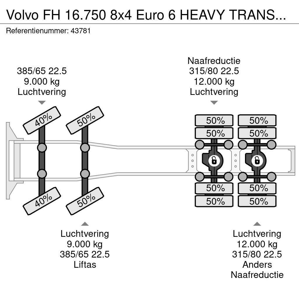 Volvo FH 16.750 8x4 Euro 6 HEAVY TRANSPORT 255 TON Prime Movers