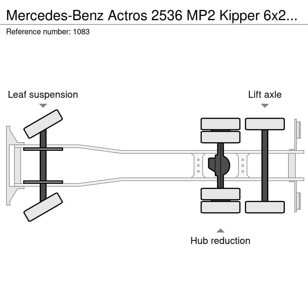 Mercedes-Benz Actros 2536 MP2 Kipper 6x2 V6 EPS Good Condition Skip bin truck