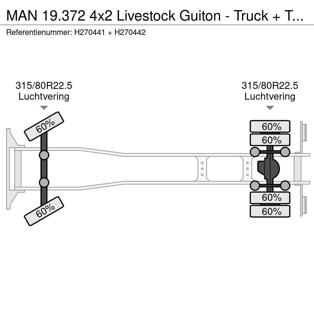 MAN 19.372 4x2 Livestock Guiton - Truck + Trailer - Ma Livestock trucks