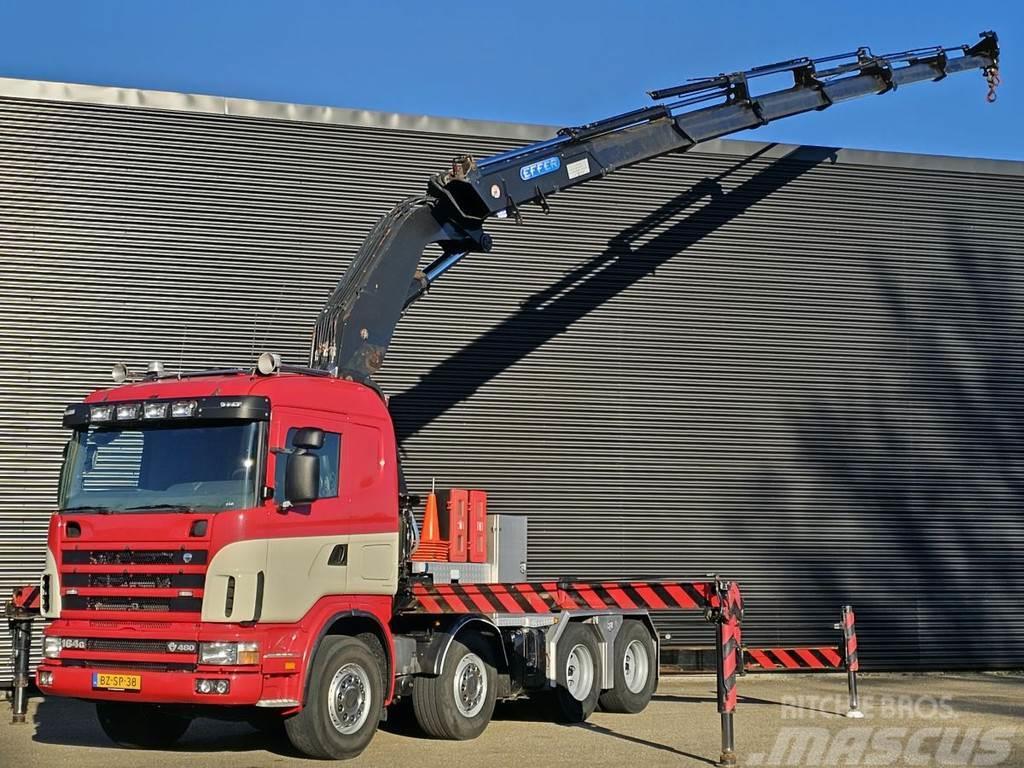 Scania R164.480 V8 / 8x4 / EFFER 72 t/m CRANE / KRAN Truck mounted cranes