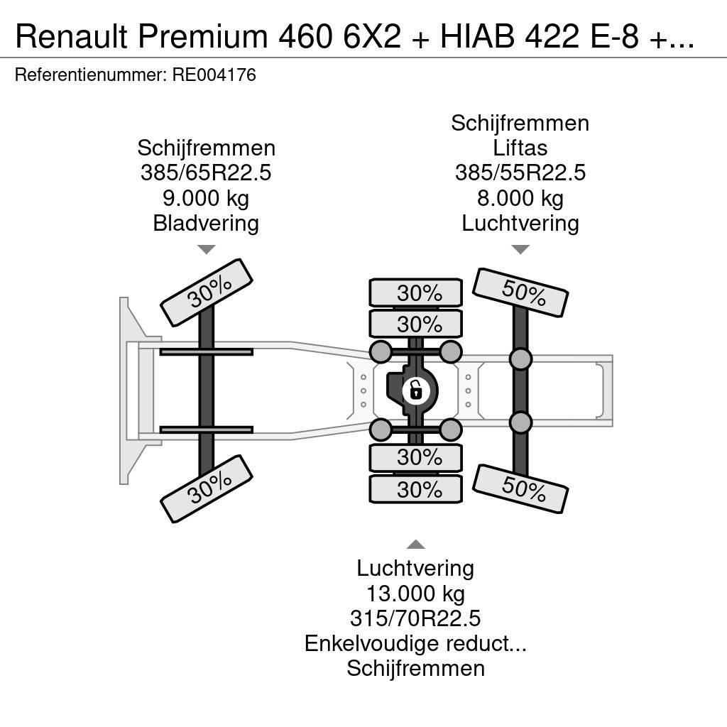 Renault Premium 460 6X2 + HIAB 422 E-8 + REMOTE CONTROL Prime Movers