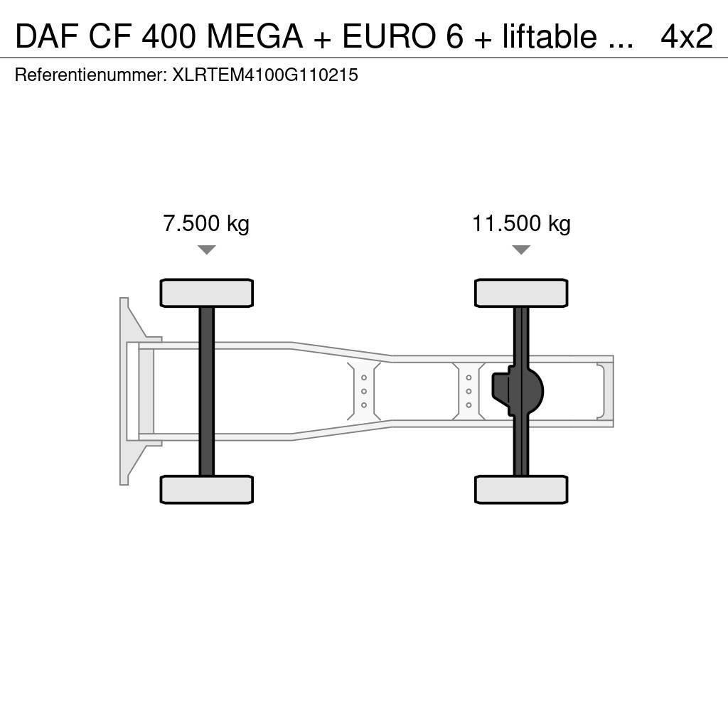 DAF CF 400 MEGA + EURO 6 + liftable 5th wheel Prime Movers
