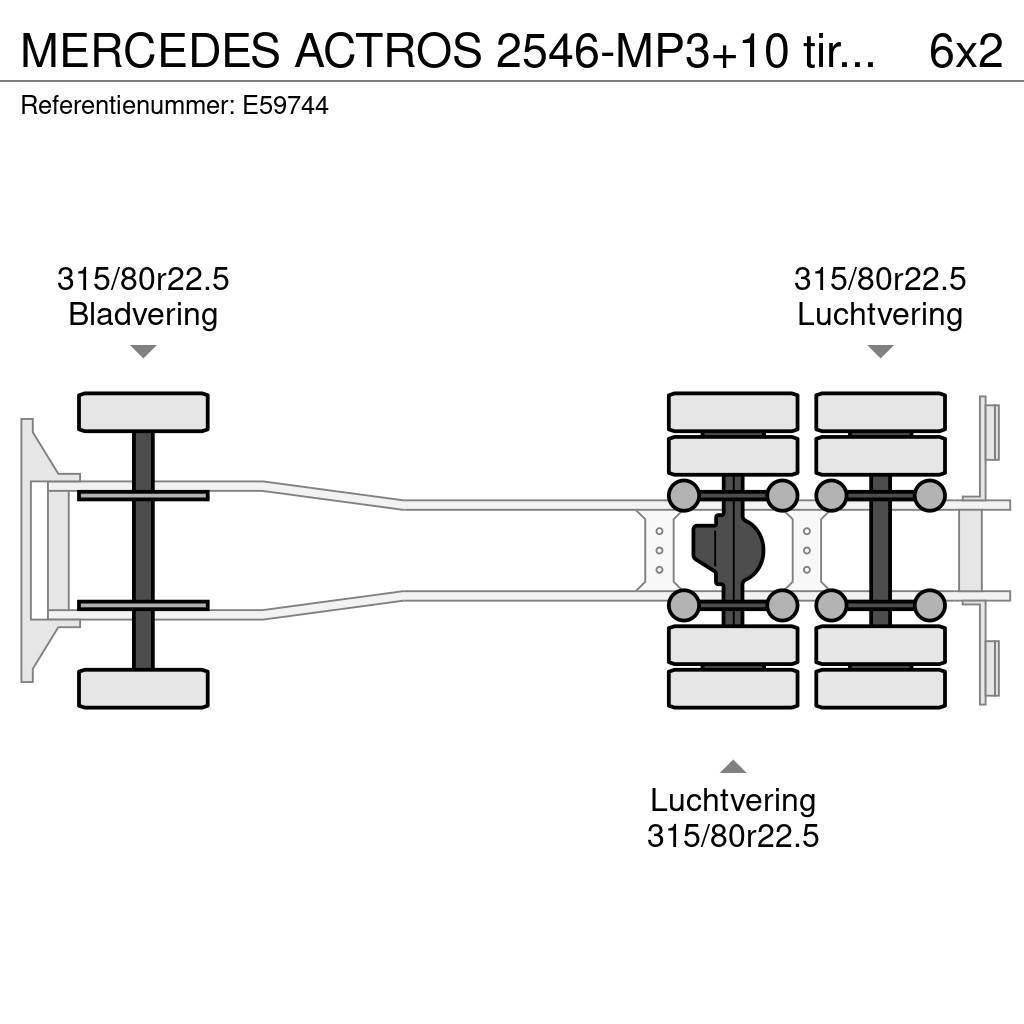 Mercedes-Benz ACTROS 2546-MP3+10 tires/pneus Container trucks