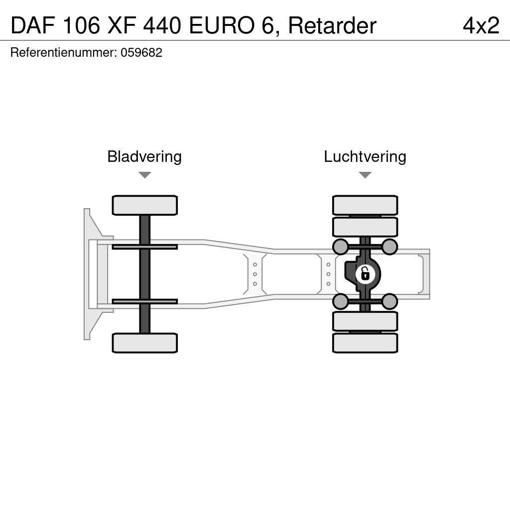 DAF 106 XF 440 EURO 6, Retarder Prime Movers