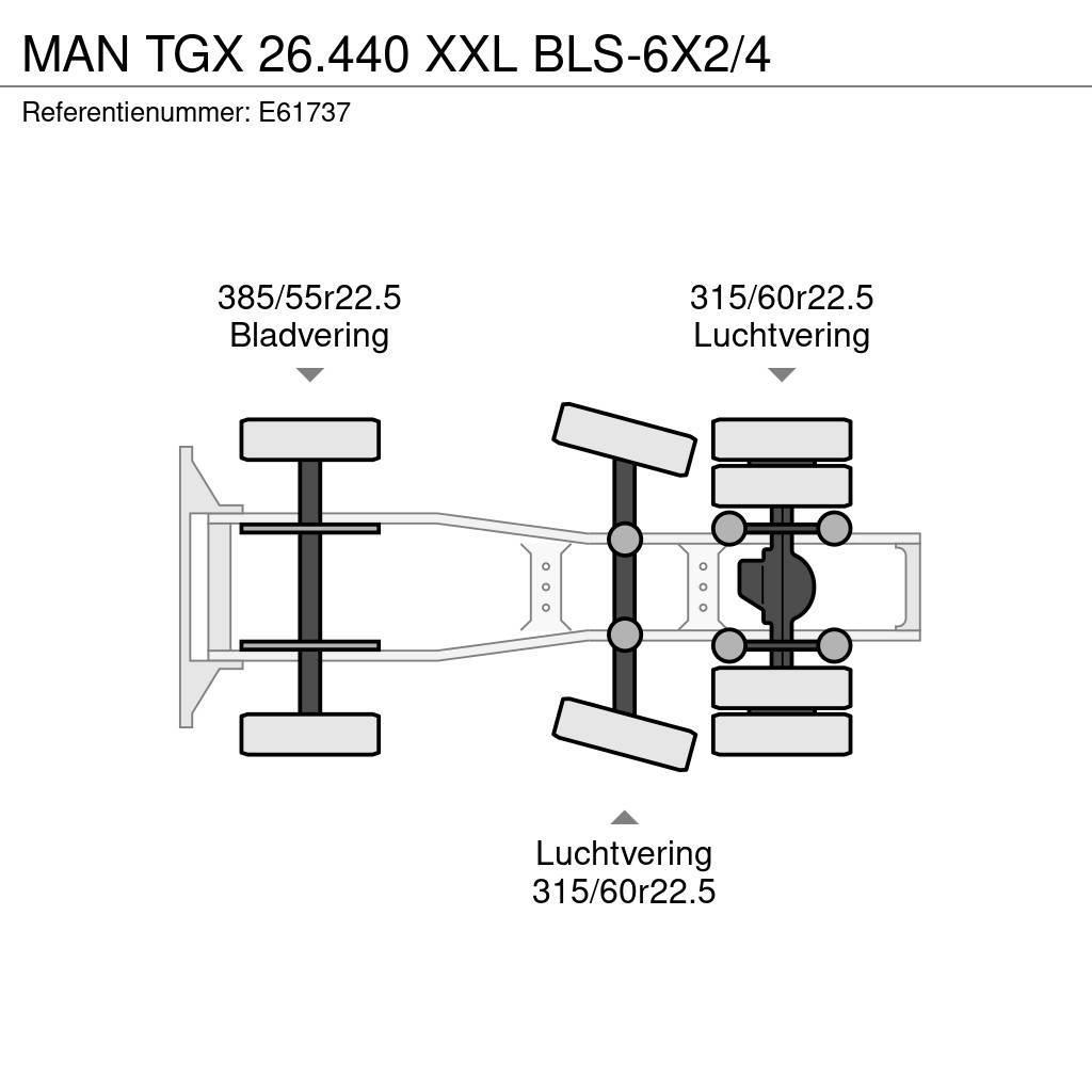 MAN TGX 26.440 XXL BLS-6X2/4 Prime Movers