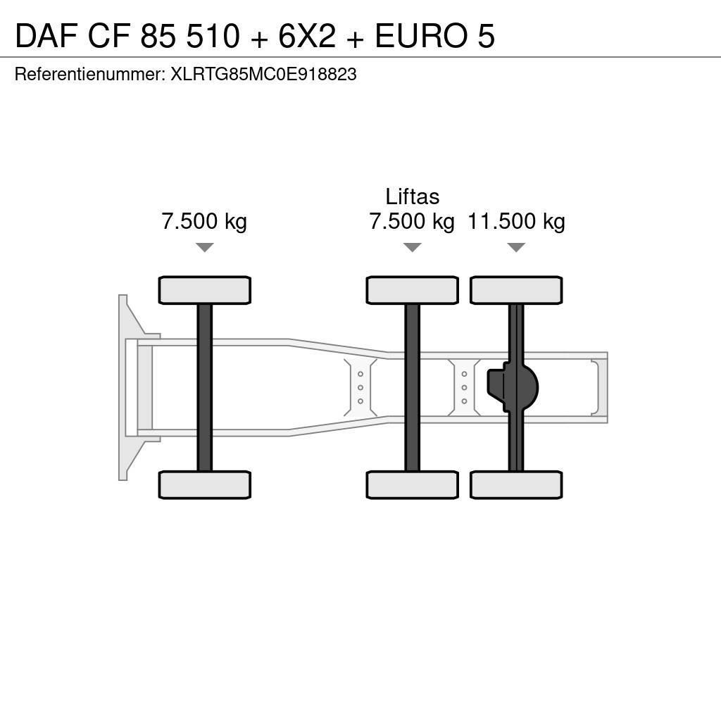 DAF CF 85 510 + 6X2 + EURO 5 Prime Movers