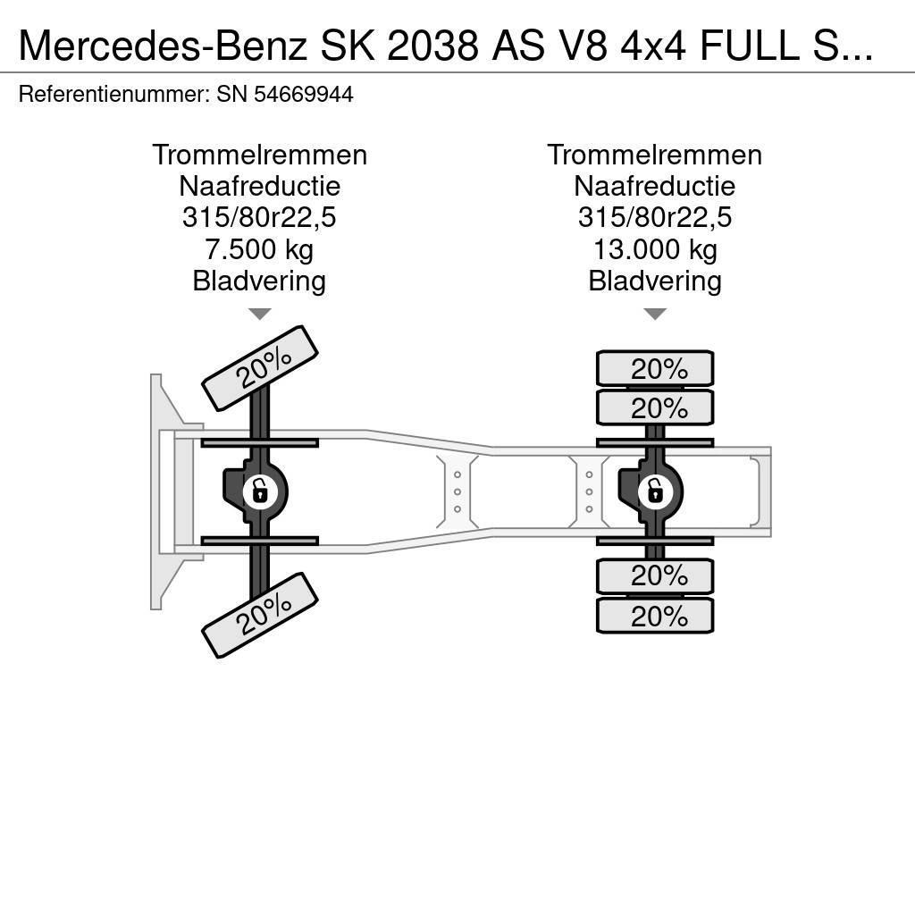 Mercedes-Benz SK 2038 AS V8 4x4 FULL STEEL SUSPENSION (ZF16 MANU Prime Movers