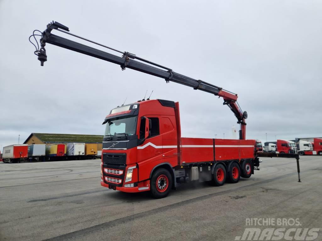 Volvo FH500 8x4 Tridem Fast Lad HMF 2120 K4 Truck mounted cranes