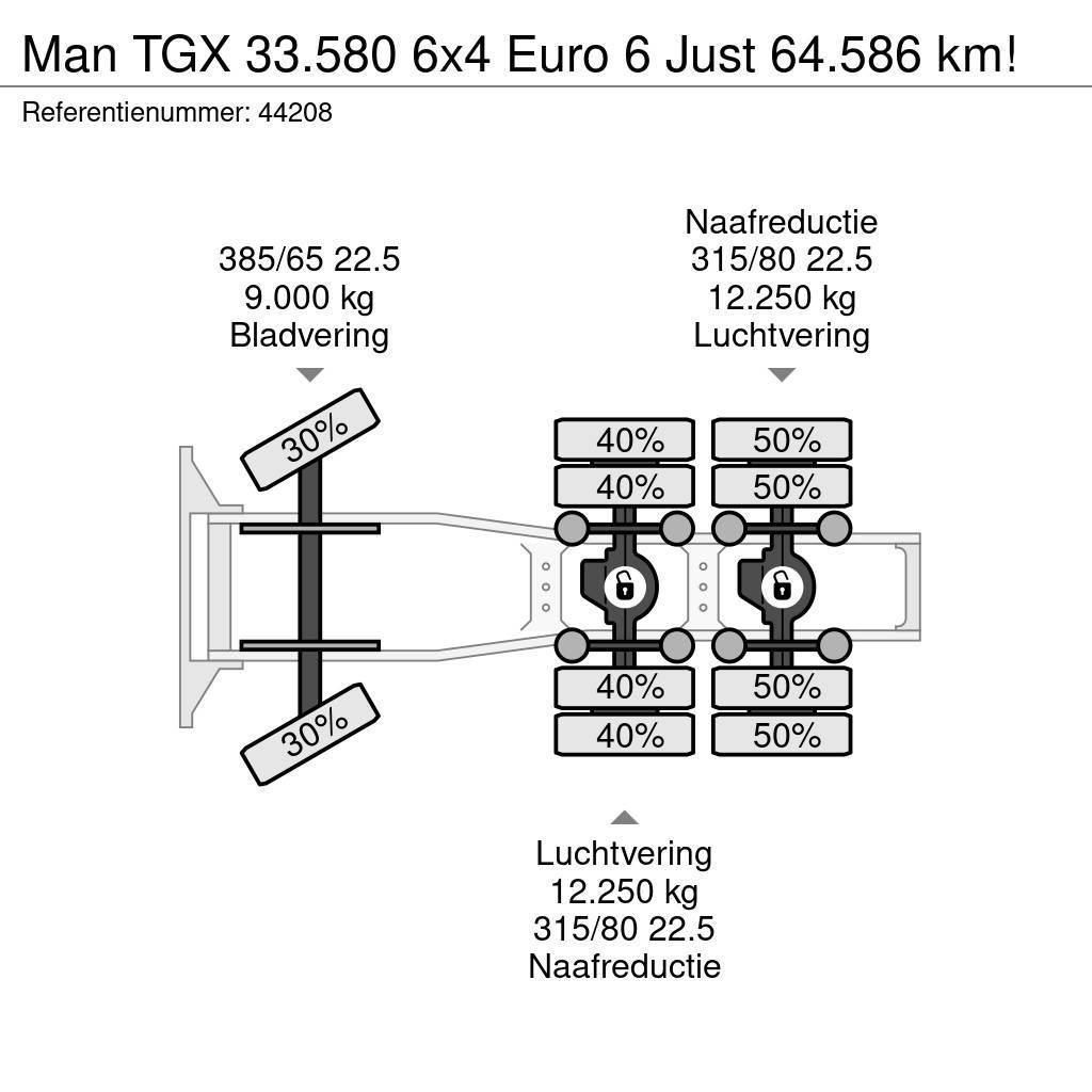 MAN TGX 33.580 6x4 Euro 6 Just 64.586 km! Prime Movers