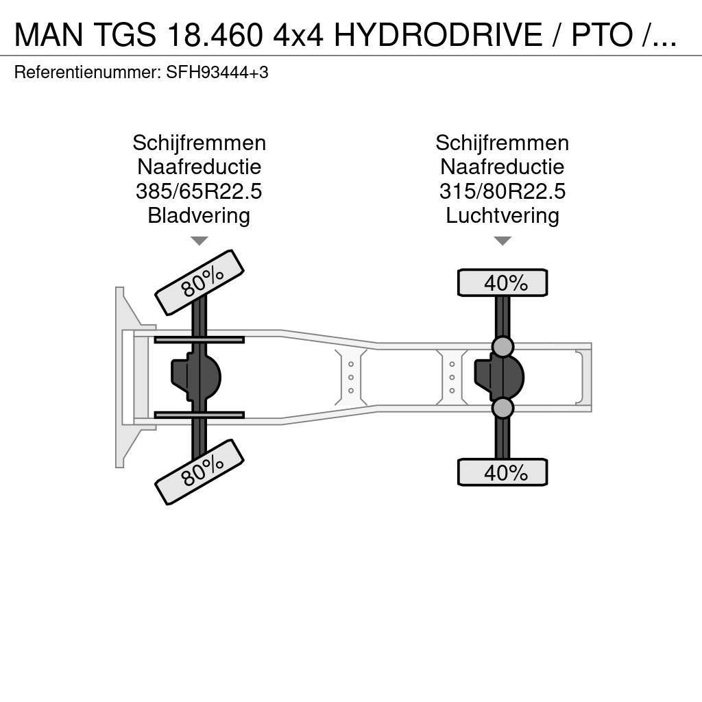 MAN TGS 18.460 4x4 HYDRODRIVE / PTO / GROS PONTS - BIG Prime Movers