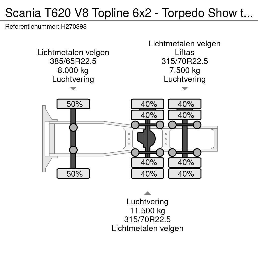 Scania T620 V8 Topline 6x2 - Torpedo Show truck - Custom Prime Movers