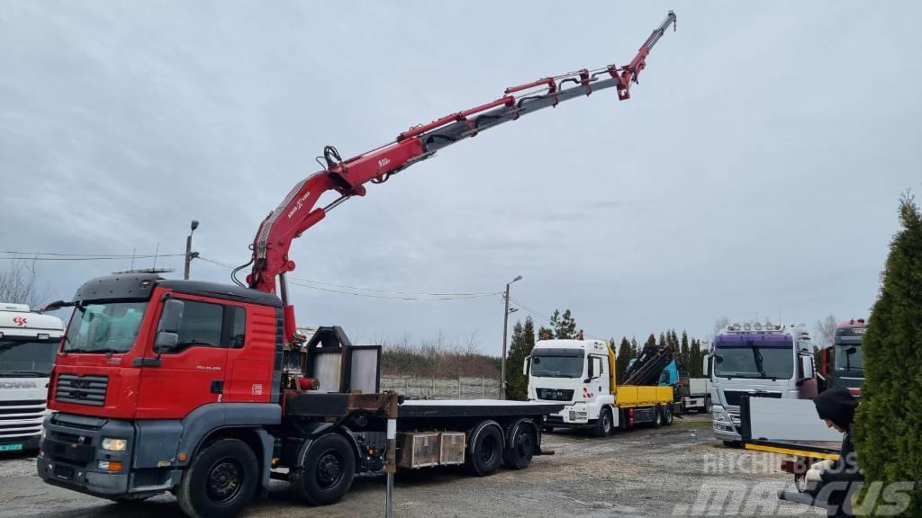 MAN TGA 35.480 8X4 JIB + KIPPER / CONTAINER Truck mounted cranes