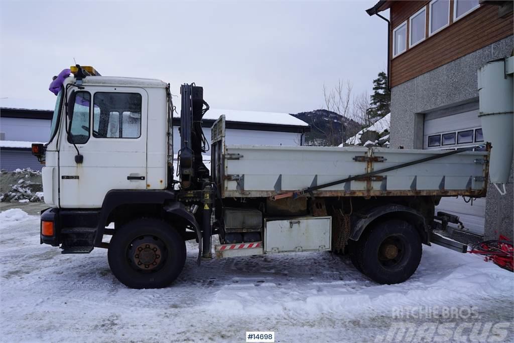 MAN 13.232 FA 4x4 crane truck w/ HIAB 5 T/M & tipper Truck mounted cranes