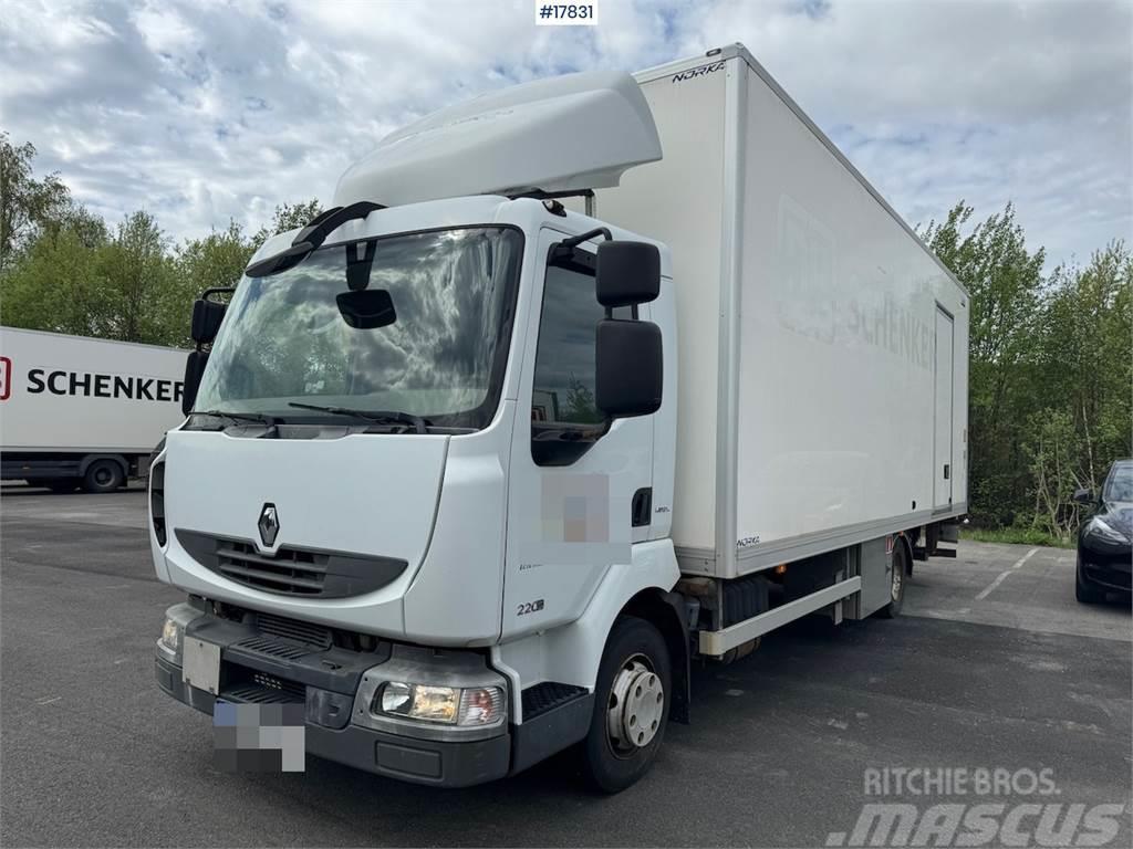 Renault Midlum 4x2 box truck w/ side door and lift. 136,00 Box trucks