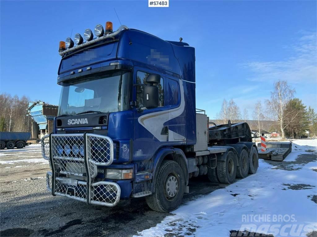 Scania 164 G , 8X4*4, 580 with machine trailer, Tridem Prime Movers
