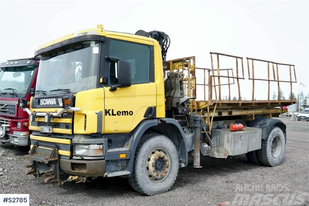 Scania P94 4x2 Work Plattform with Crane Truck mounted cranes