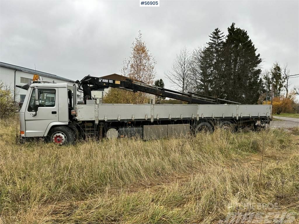 Volvo Crane truck FL10 with long flatbed (Rep. Object) Truck mounted cranes