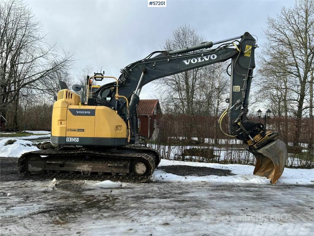 Volvo ECR145 D Excavator with Engcon tiltrotator and gri Crawler excavators