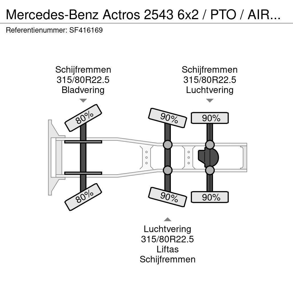 Mercedes-Benz Actros 2543 6x2 / PTO / AIRCO / EURO 6 Prime Movers