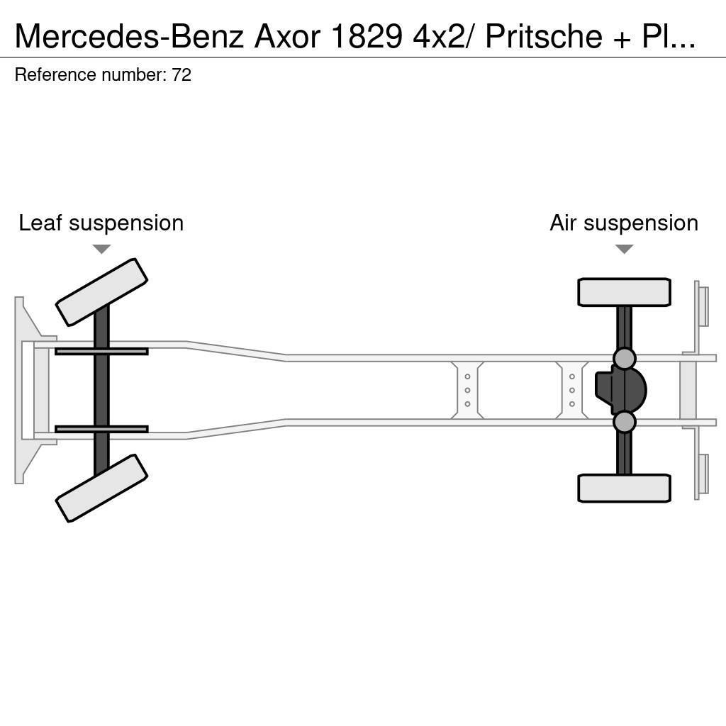 Mercedes-Benz Axor 1829 4x2/ Pritsche + Plane/Euro 4 Curtain sider trucks