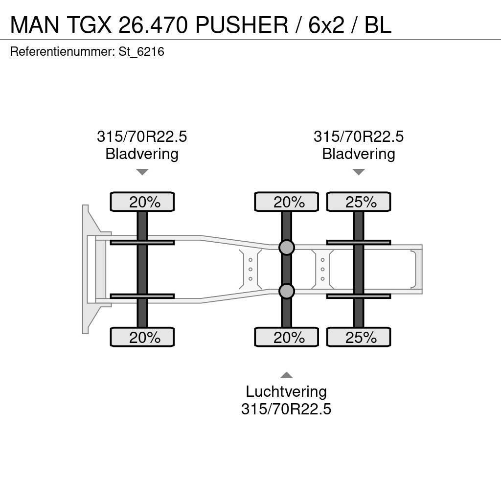 MAN TGX 26.470 PUSHER / 6x2 / BL Prime Movers