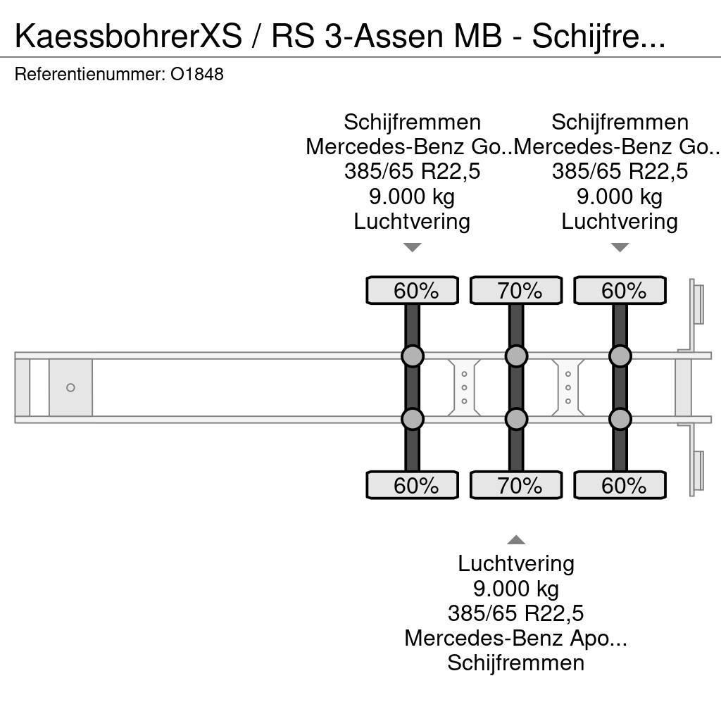 Kässbohrer XS / RS 3-Assen MB - Schijfremmen - Schuifzeilen/S Curtain sider semi-trailers