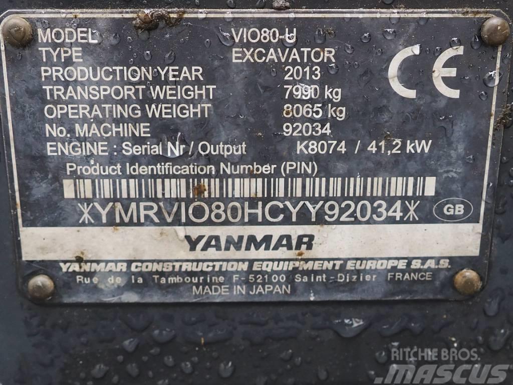 Yanmar Vio 80 U Mini excavators  7t - 12t