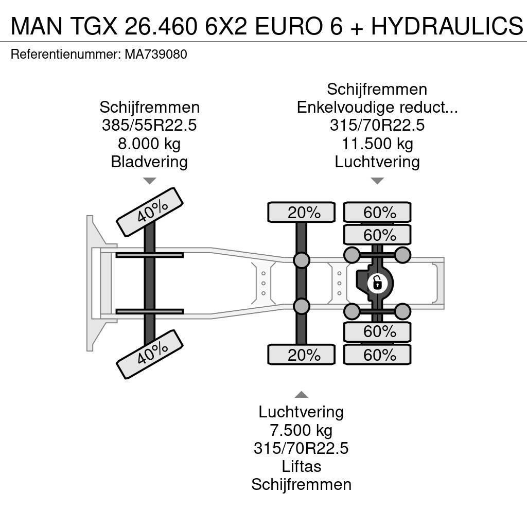 MAN TGX 26.460 6X2 EURO 6 + HYDRAULICS Prime Movers