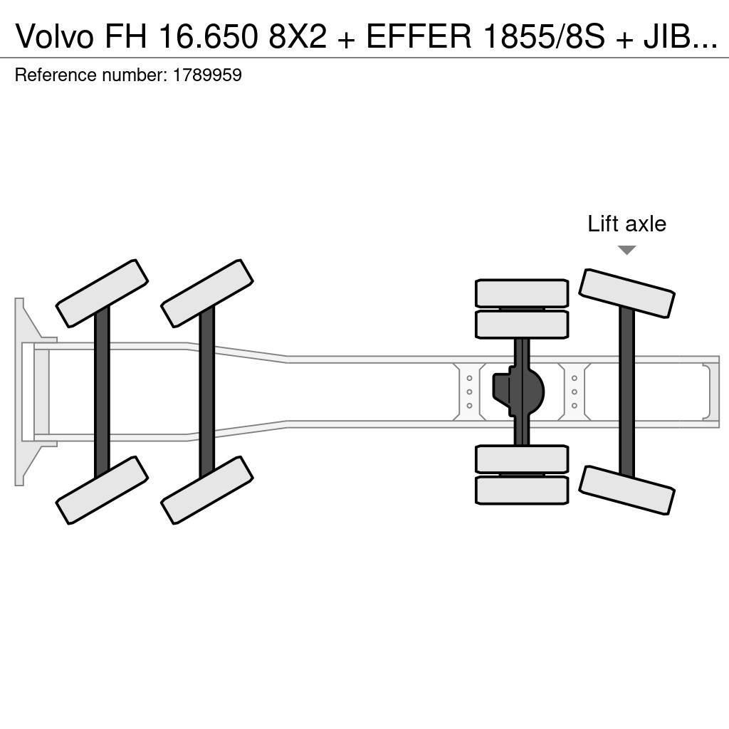 Volvo FH 16.650 8X2 + EFFER 1855/8S + JIB 6S HEAVY DUTY Prime Movers