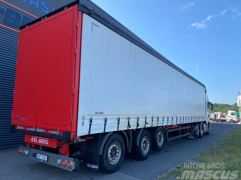 Kel-Berg D100V Gardintrailer m langboggi - styring Curtain sider semi-trailers