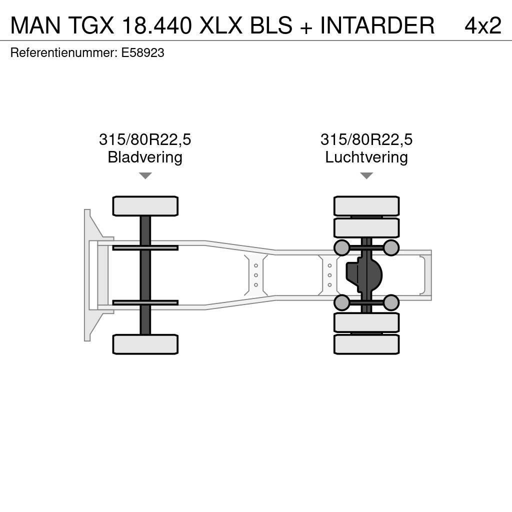 MAN TGX 18.440 XLX BLS + INTARDER Prime Movers