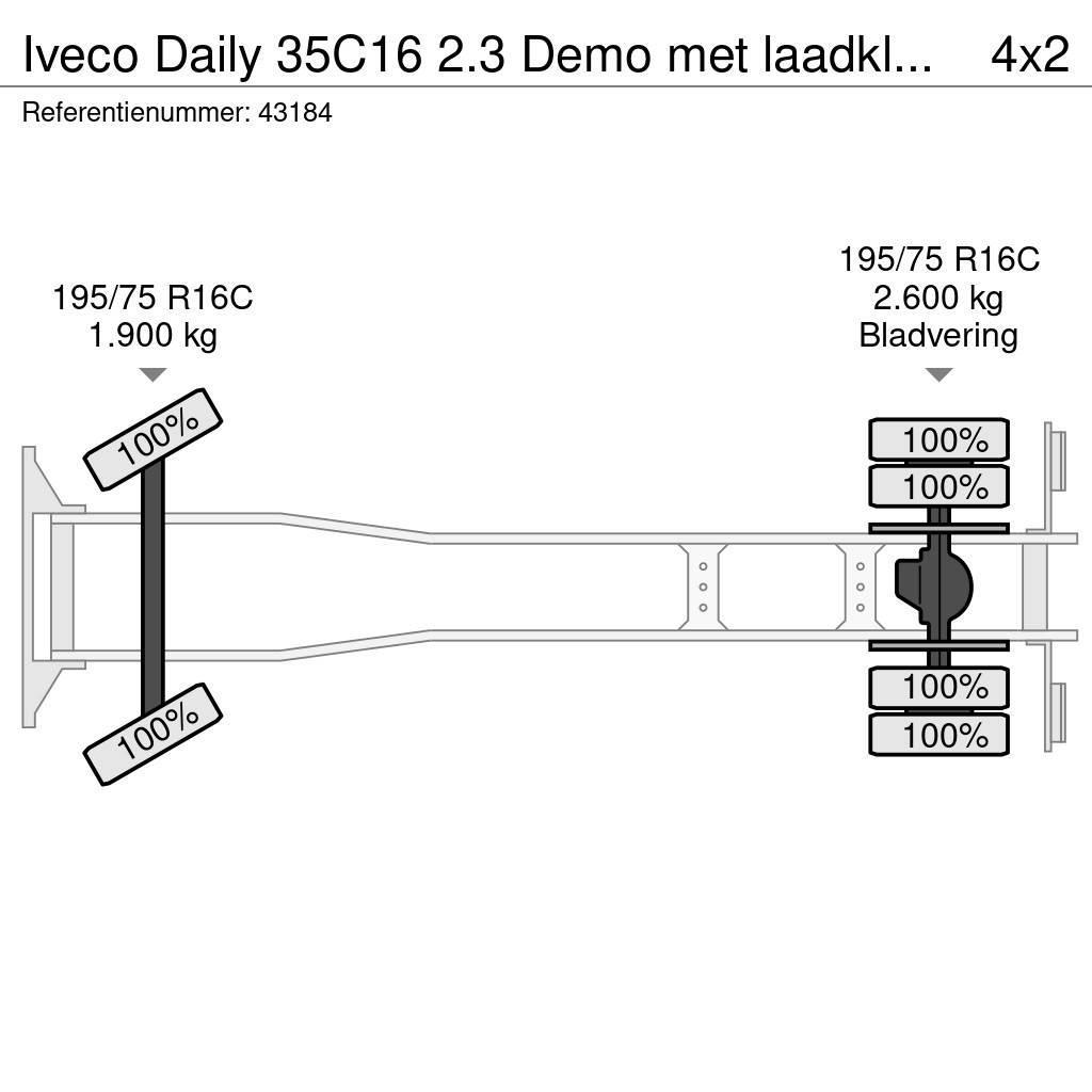 Iveco Daily 35C16 2.3 Demo met laadklep Just 2.254 km! Box trucks