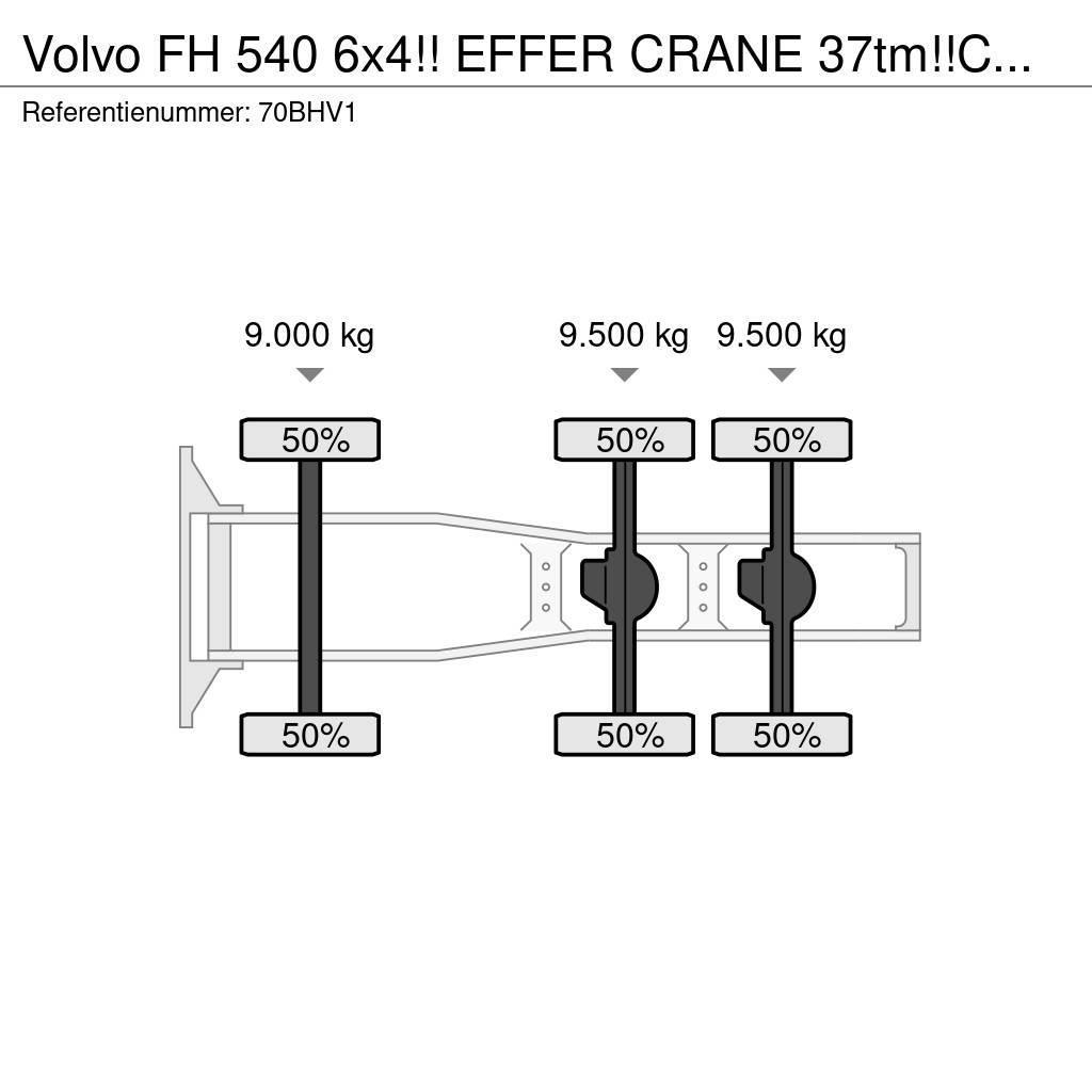 Volvo FH 540 6x4!! EFFER CRANE 37tm!!CUSTOM BUILD!!TOP!! Prime Movers