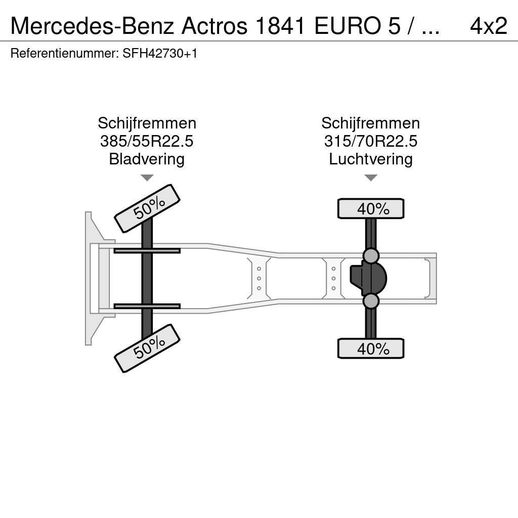 Mercedes-Benz Actros 1841 EURO 5 / PTO / AIRCO / BIG AXLES -GROS Prime Movers