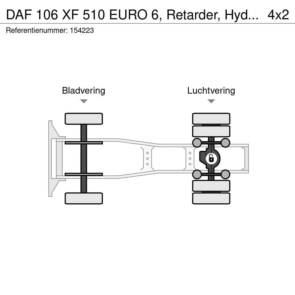 DAF 106 XF 510 EURO 6, Retarder, Hydraulic Prime Movers