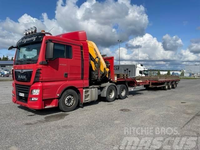 MAN TGX 28.500 6x2 Nosturilla+jatkopokka Truck mounted cranes