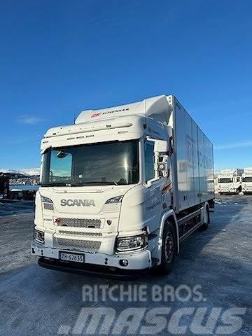 Scania P280B4x2NB m/Närko skappåbygg, sideåpning og baklø Box trucks