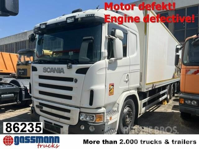 Scania G420 6x2, Liftachse, Hiab LBW, Motor defekt! Box trucks