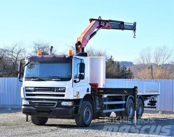 DAF CF 75.360 Pritsche 7,95 m + KRAN / FUNK * 6x4 Truck mounted cranes