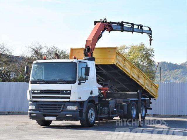 DAF CF 85.430 KIPPER 6,40 m+KRAN /FUNK *6x4 Truck mounted cranes