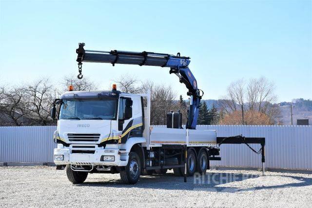 Iveco TRAKKER 410 Pritsche 7,00m * KRAN * FUNK / 6x4 Truck mounted cranes