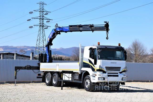 Iveco TRAKKER 410 Pritsche 7,00m * KRAN * FUNK / 6x4 Truck mounted cranes