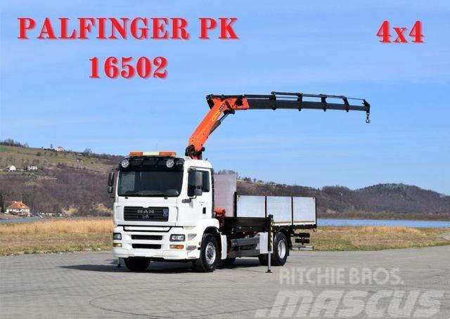 MAN TGA 18.440 Pritsche 6,50m + KRAN + FUNK/ 4x4 Truck mounted cranes
